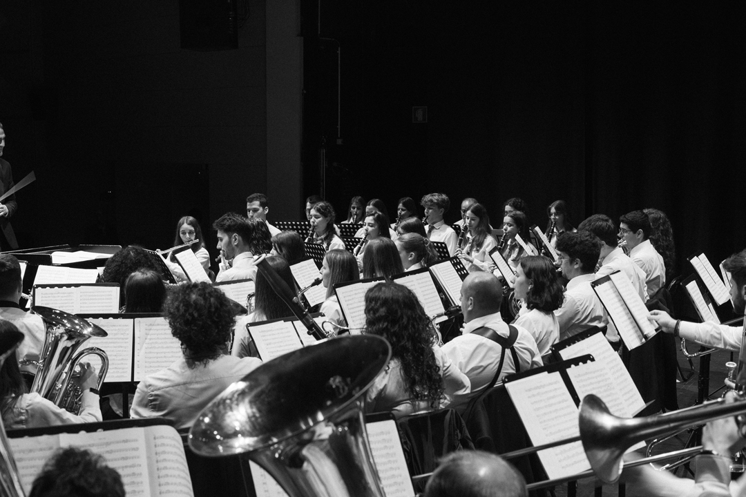 Músico da Banda Musical de Monção durante um concerto